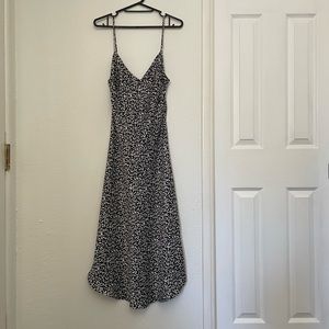 b&w animal print slip dress one size